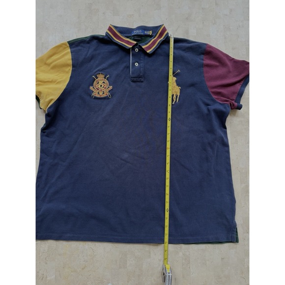 Polo Ralph Lauren Big Pony Polo Shirt Men's XXL Multi Color Custom Fit Crest - Picture 12 of 12